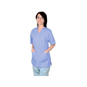 CASACCA CON AUTOMATICI - cotone/pol. - unisex S azzurra