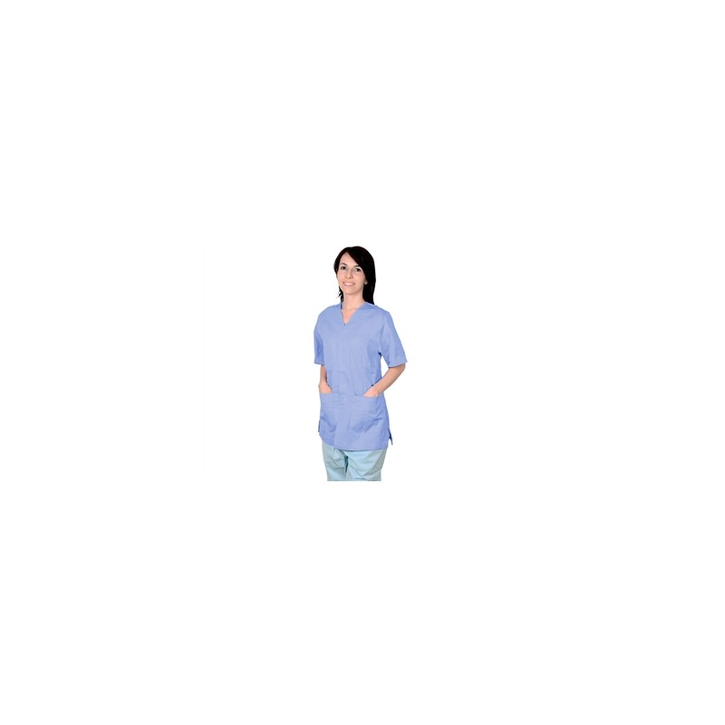 CASACCA CON AUTOMATICI - cotone/pol. - unisex XXL azzurra