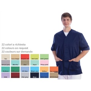CASACCA CON AUTOMATICI - cotone/pol. - unisex XS colore a richiesta