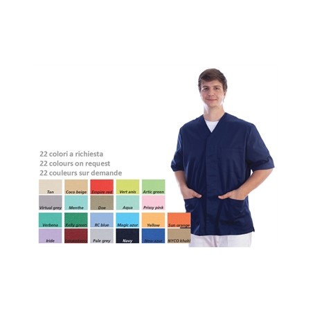 CASACCA CON AUTOMATICI - cotone/pol. - unisex S colore a richiesta