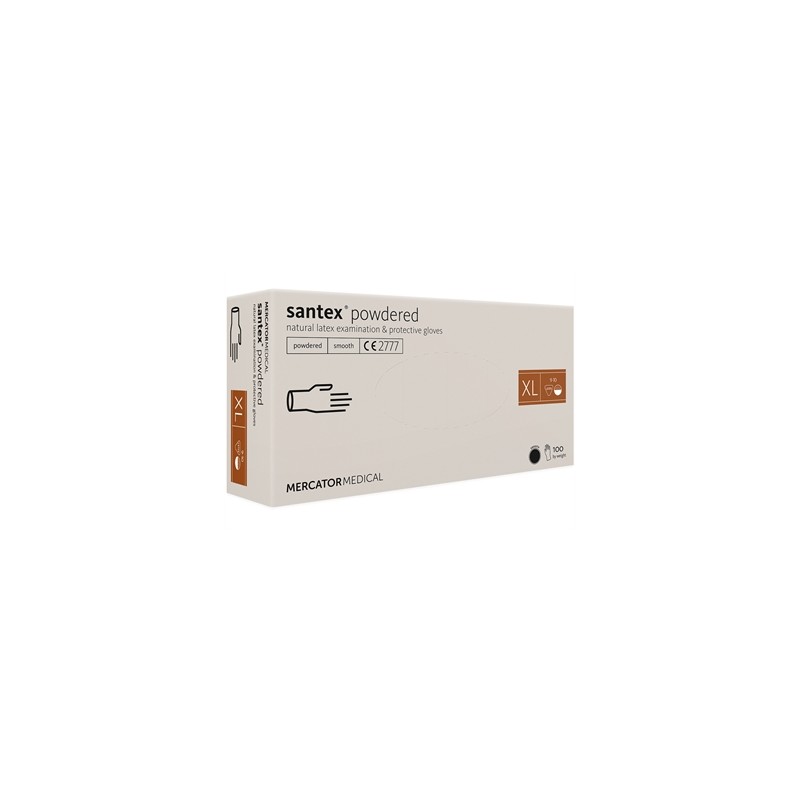 GUANTI LATTICE SANTEX - PREPOLVERIZZATI - extra large