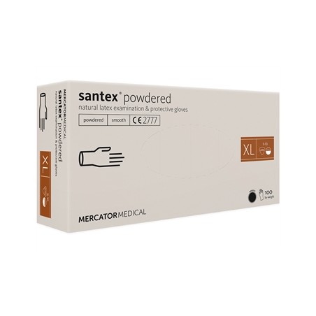 GUANTI LATTICE SANTEX - PREPOLVERIZZATI - extra large