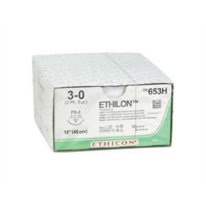SUTURA MONOFILAMENTO ETHICON ETHILON - 3/0 ago 19 mm FS-2