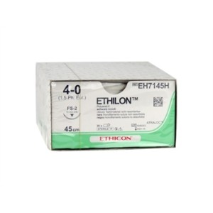 SUTURA MONOFILAMENTO ETHICON ETHILON - 4/0 ago 19 mm