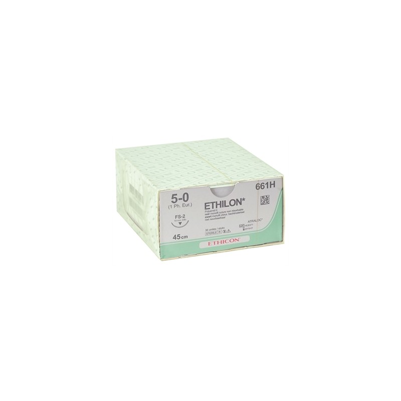 SUTURA MONOFILAMENTO ETHICON ETHILON - 5/0 ago 19 mm
