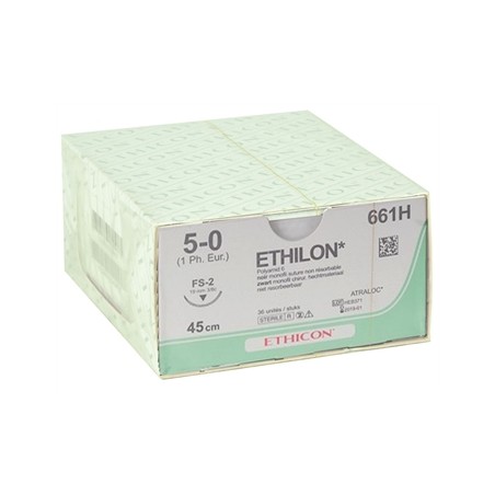SUTURA MONOFILAMENTO ETHICON ETHILON - 5/0 ago 19 mm