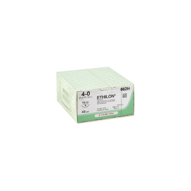 SUTURA MONOFILAMENTO ETHICON ETHILON - 4/0 ago 19 mm