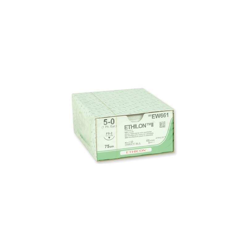 SUTURA MONOFILAMENTO ETHICON ETHILON - 5/0 ago 19 mm
