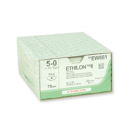 SUTURA MONOFILAMENTO ETHICON ETHILON - 5/0 ago 19 mm