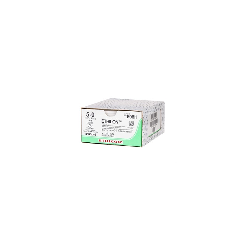 SUTURA MONOFILAMENTO ETHICON ETHILON - 5/0 ago 13 mm