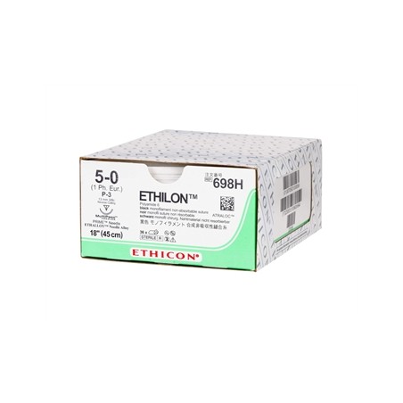 SUTURA MONOFILAMENTO ETHICON ETHILON - 5/0 ago 13 mm