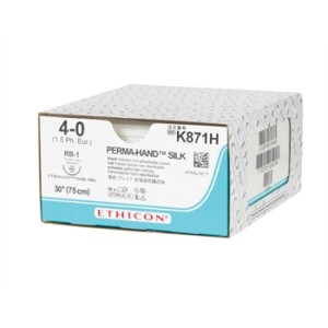 SUTURA SETA ETHICON PERMA-HAND - 4/0 ago 17 mm RB-1 - intrecciata
