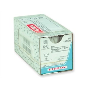 SUTURA SETA ETHICON PERMA-HAND - 4/0 ago 19 mm - intrecciata - retta