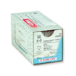SUTURA SETA ETHICON PERMA-HAND - 4/0 ago 13 mm - intrecciata