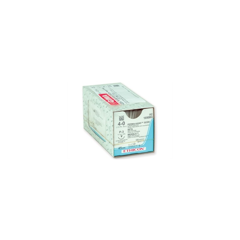 SUTURA SETA ETHICON PERMA-HAND - 4/0 ago 13 mm - intrecciata