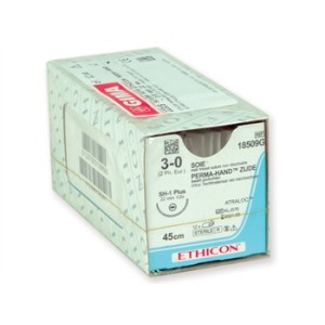 SUTURA SETA ETHICON PERMA-HAND - 3/0 ago 22 mm - intrecciata
