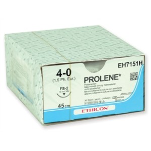 SUTURA MONOFILAMENTO ETHICON PROLENE BLUE - 4/0 ago 19 mm - 45 cm