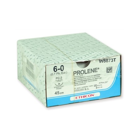 SUTURA MONOFILAMENTO ETHICON PROLENE BLUE - 6/0 ago 16 mm