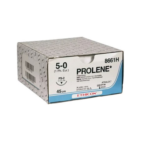 SUTURA MONOFILAMENTO ETHICON PROLENE BLUE - 5/0 ago 19 mm FS-2