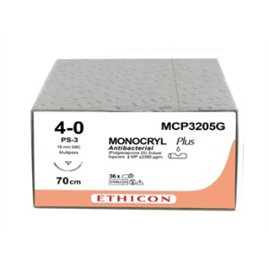SUTURA ASSORBIBILE ETHICON MONOCRYL - 4/0 ago 16 mm