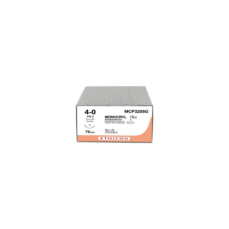 SUTURA ASSORBIBILE ETHICON MONOCRYL - 4/0 ago 16 mm