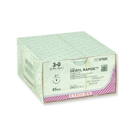 SUTURA ASSORBIBILE ETHICON VICRYL RAPID - 3/0 ago 17 mm - intrecciata
