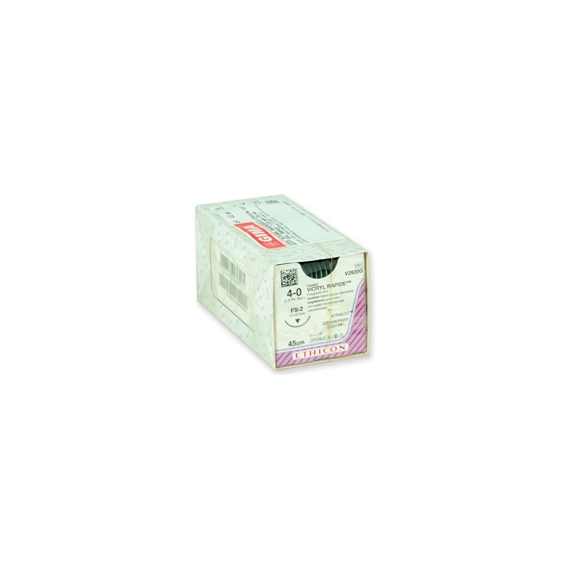 SUTURA ASSORBIBILE ETHICON VICRYL RAPID - 4/0 ago 19 mm - intrecciata