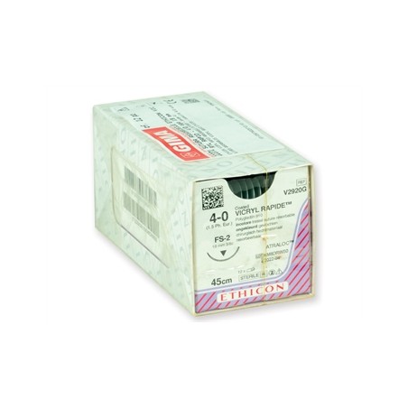 SUTURA ASSORBIBILE ETHICON VICRYL RAPID - 4/0 ago 19 mm - intrecciata