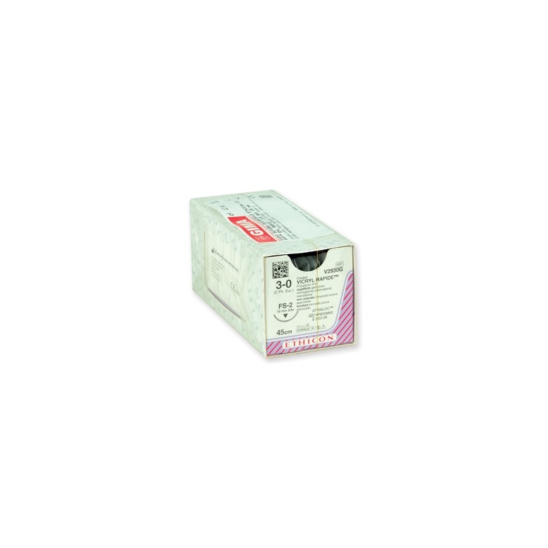 SUTURA ASSORBIBILE ETHICON VICRYL RAPID - 3/0 ago 19 mm - intrecciata