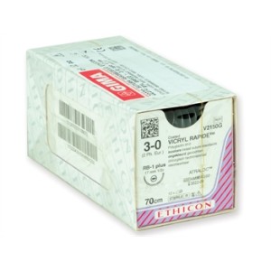 SUTURA ASSORBIBILE ETHICON VICRYL RAPID - 3/0 ago 17 mm - intrecciata