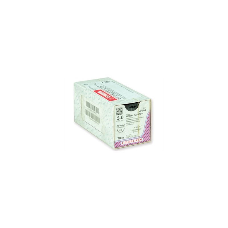 SUTURA ASSORBIBILE ETHICON VICRYL RAPID - 3/0 ago 17 mm - intrecciata