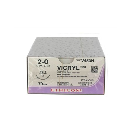 SUTURA ASSORBIBILE ETHICON VICRYL - 2/0 ago 24 mm
