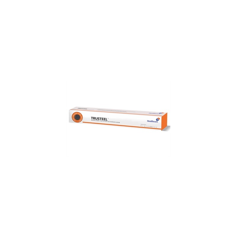 SUTURA NON ASS. TRUSTEEL calibro 5, curva 1/2, ago 48 mm - 45 cm - naturale