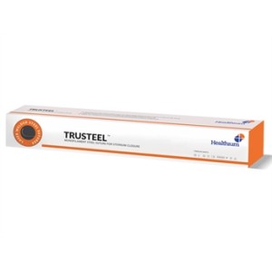 SUTURA NON ASS. TRUSTEEL calibro 6, curva 1/2, ago 44 mm - 45 cm - naturale