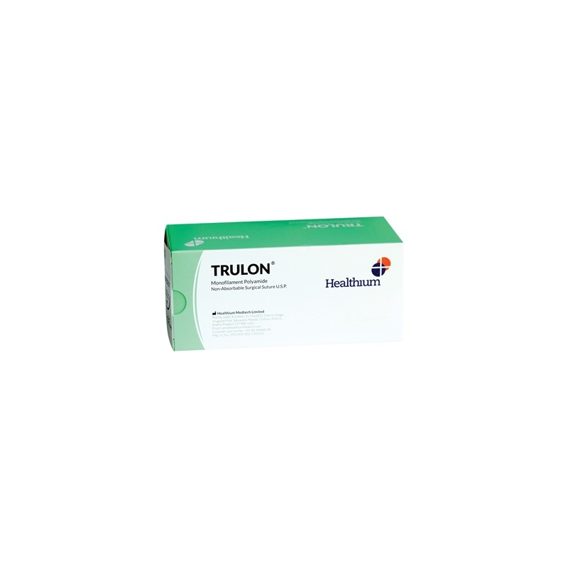 SUTURA NON ASS. TRULON calibro 3/0, curva 3/8, ago 20 mm - 45 cm - blu