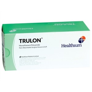 SUTURA NON ASS. TRULON calibro 5/0, curva 3/8, ago 19 mm - 45 cm - nero