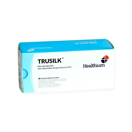 SUTURA NON ASS. TRUSILK calibro 4/0, curva 3/8, ago 19 mm - 45 cm - nero