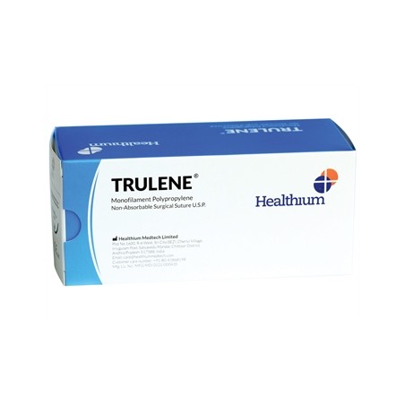 SUTURA NON ASS. TRULENE calibro 1, curva 1/2, ago 30 mm - 70 cm - blu