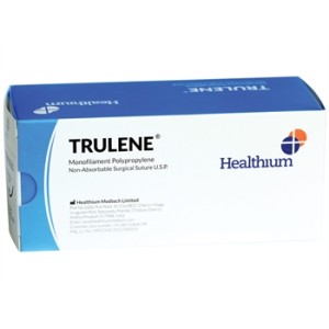 SUTURA NON ASS. TRULENE calibro 4/0, curva 3/8, ago 19 mm - 75 cm - blu