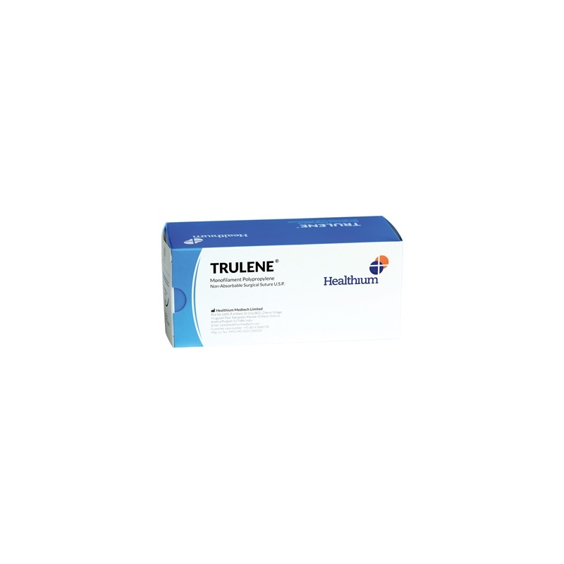 SUTURA NON ASS. TRULENE calibro 6/0, curva 3/8, ago 16 mm - 45 cm - blu
