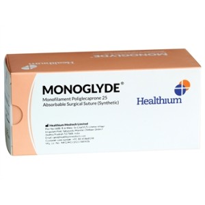 SUTURA ASS. MONOGLYDE calibro 2/0, curva 1/2, ago 30 mm - 70 cm - incolore