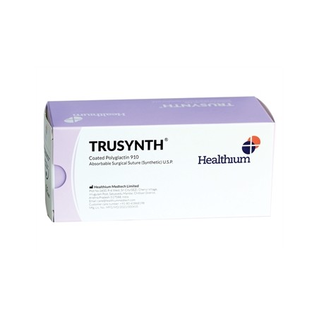 SUTURA ASS. TRUSYNTH calibro 4/0, curva 1/2, ago 19 mm - 75 cm - viola