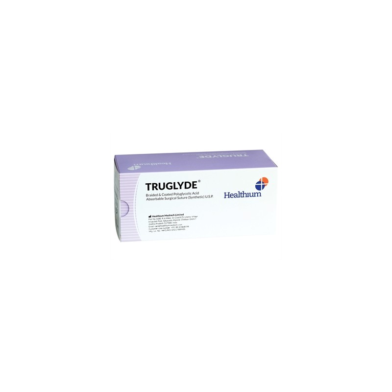 SUTURA ASS. TRUGLYDE calibro 0, curva 1/2, ago 40 mm - 90 cm - viola