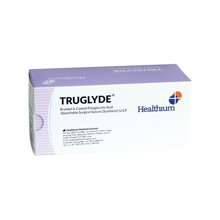 SUTURA ASS. TRUGLYDE calibro 5/0, curva 1/2, ago 17 mm - 75 cm - incolore