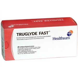 SUTURA ASS. TRUGLYDE FAST calibro 5/0, curva 1/2, ago 17 mm - 75 cm - incolore