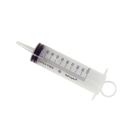 SIRINGA 3 PEZZI SENZA AGO - 100 ml CONO CATETERE