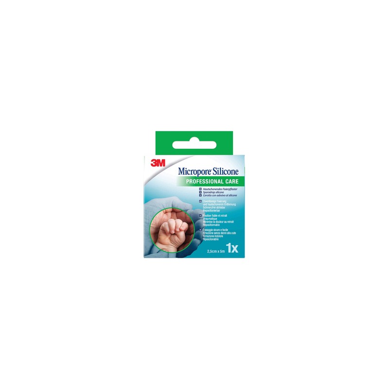 MICROPORE SILICONE 3M -2.5x5 cm - 2775NP-1