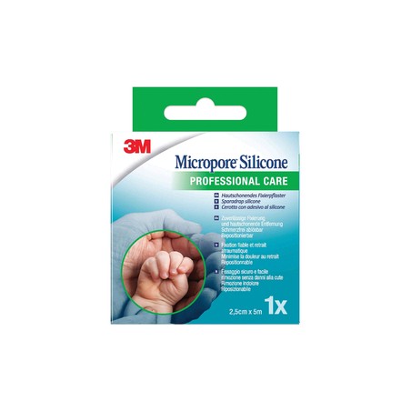 MICROPORE SILICONE 3M -2.5x5 cm - 2775NP-1
