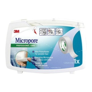MICROPORE 3M - 1,25cmx5m - bianco con dispenser - 1530NP-0SD