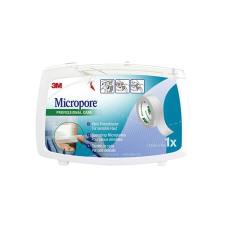 MICROPORE 3M - 1,25cmx5m - bianco con dispenser - 1530NP-0SD